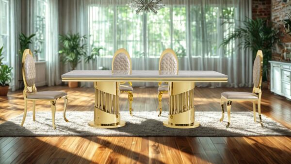 Empire Gold Dining Tables - Royal Living Furniture