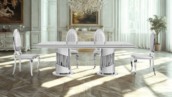 Empire Silver Dining Tables - Royal Living Furniture