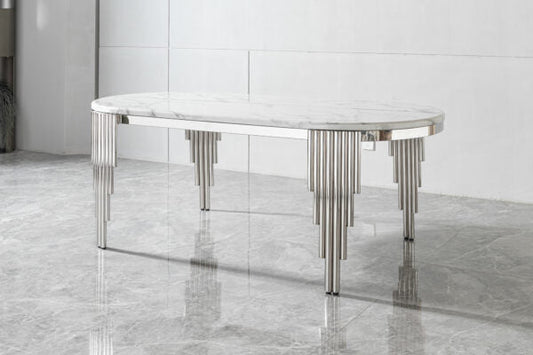 Leslie White Dining Tables - Royal Living Furniture