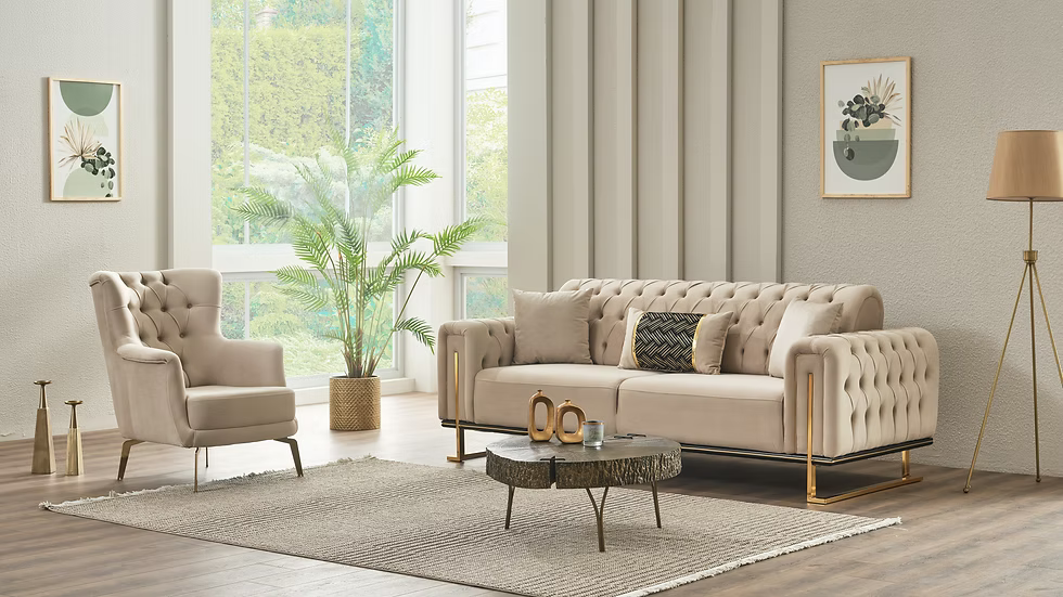 Mondo Tufted Sof Set - Royal Living Furniture