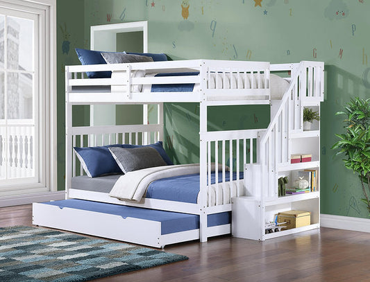 Bunk Bed White-B 1857 - Royal Living Furniture