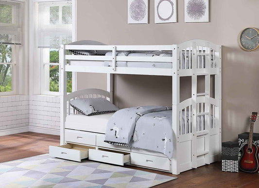 Bunk Bed White-B 1842 - Royal Living Furniture