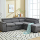 Sectional Sofa with Adjustable Headrest and Storage Ottoman - 8806 - Royal Living Furniture