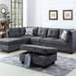 Reversible Suede Sectional Sofa - 7272 - Royal Living Furniture