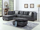 Reversible Suede Sectional Sofa - 7272 - Royal Living Furniture