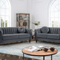 Gray Velvet Sofa Set - 8088 - Royal Living Furniture