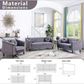 Gray Velvet Sofa Set - 8088 - Royal Living Furniture