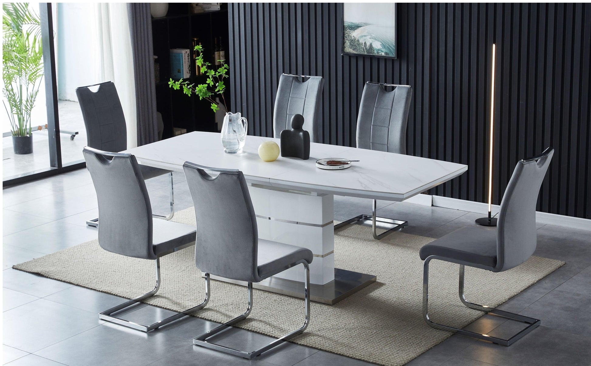 Owen - 7Pc Lacquer Dining Set - Royal Living Furniture