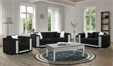 Black Velvet Tufted Sofa Set - GL 6147 - Royal Living Furniture