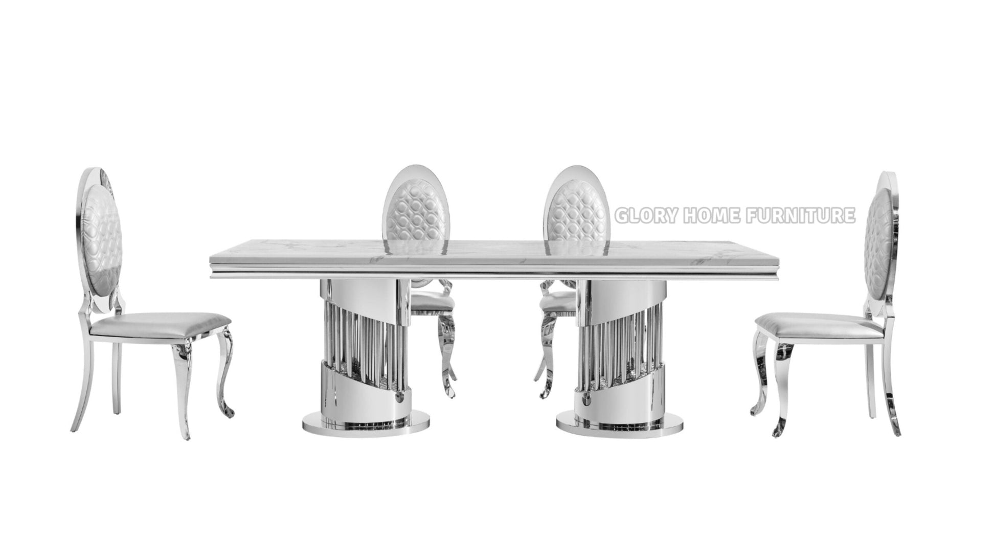 Empire  Silver Dining Tables - Royal Living Furniture