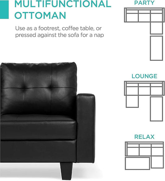 Lina Sectional Sofa with Ottoman - Royal Living Furniture