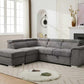 Sectional with Storage and Adjustable Headrest - 8806 - Royal Living Furniture