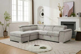 Sectional with Storage and Adjustable Headrest - 8806 - Royal Living Furniture