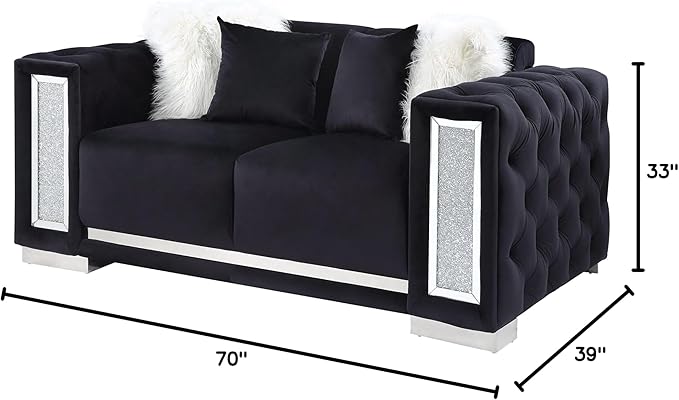 Acme Black Sofa Set