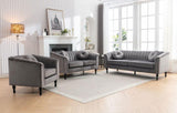 Gray Velvet Sofa Set - 8088 - Royal Living Furniture