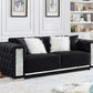 Black Velvet Tufted Sofa Set - GL 6147 - Royal Living Furniture