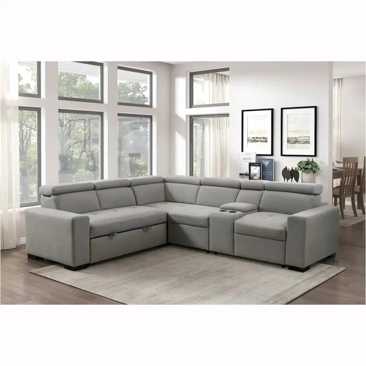 Sofa with Pull out Bed - 9219 - Royal Living Furniture