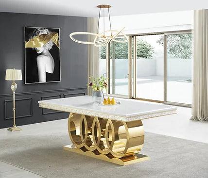 Audi Marble Dining Table - Royal Living Furniture