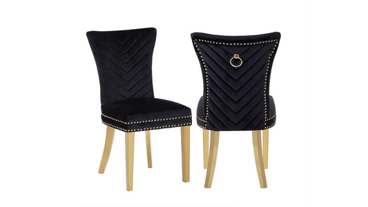 Eva - Gold Dining Chairs - Royal Living Furniture