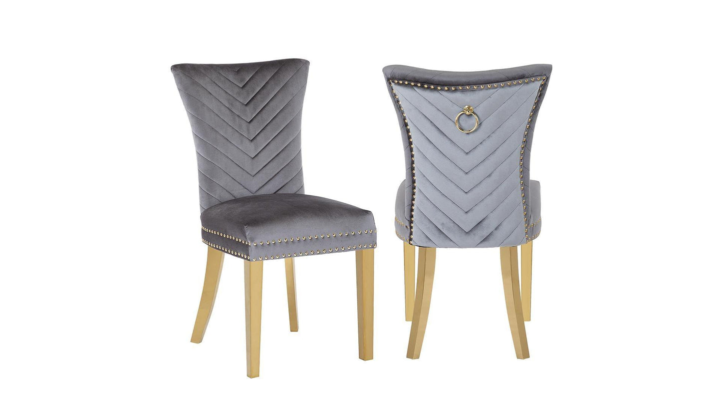 Eva - Gold Dining Chairs - Royal Living Furniture