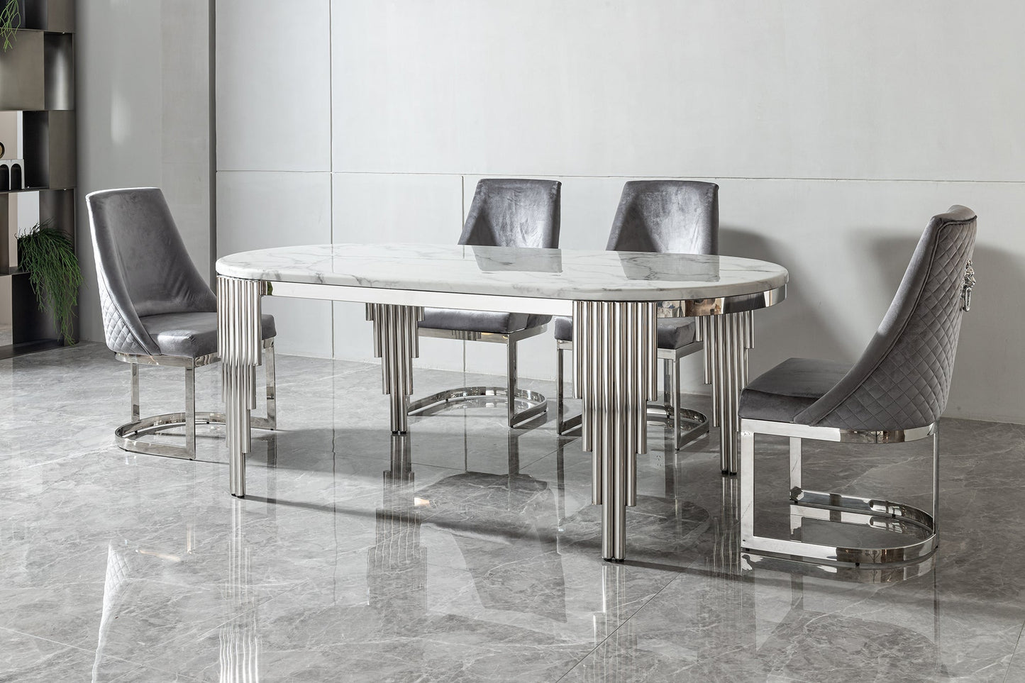 Leslie White Dining Tables - Royal Living Furniture