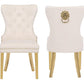 SIMBA FABRIC CHAIRS WITH GOLD LEGS - Royal Living Furniture