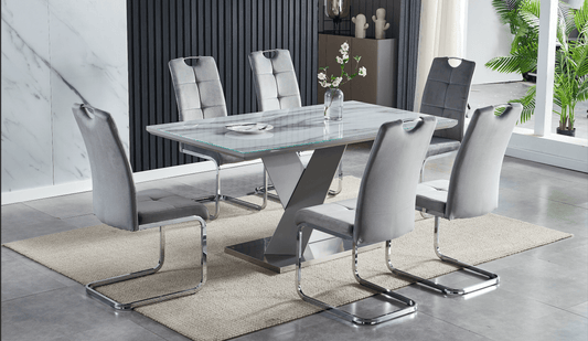 Granite 7-Piece Dining Table Set - Royal Living Furniture