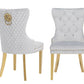 SIMBA FABRIC CHAIRS WITH GOLD LEGS - Royal Living Furniture