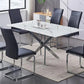 Modern 7-Piece Marble Look Dining Set - Royal Living Furniture