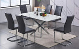 Modern 7-Piece Marble Look Dining Set - Royal Living Furniture
