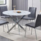 Modern 5-Piece Marble Look Dining Set - T1445 - Royal Living Furniture