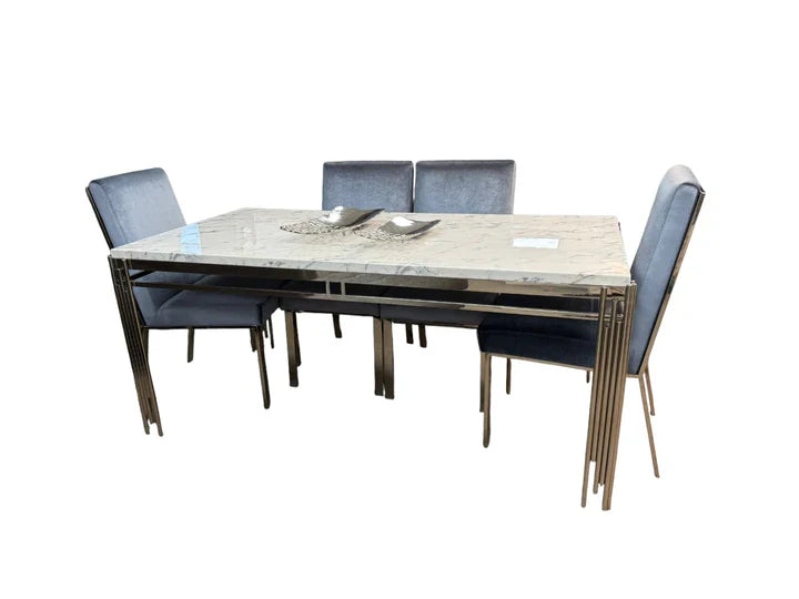 Admiral Silver Dinning Table - Royal Living Furniture