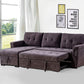 Comfy Gray Sectional Sofa Bed - Royal Living Furniture