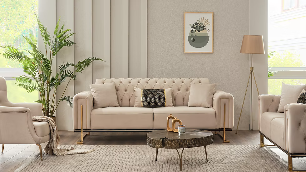 Mondo Tufted  Sof Set - Royal Living Furniture