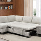 LHF Sofabed Sectional Grey Boucle Fabric - IF 9023 - Royal Living Furniture