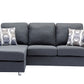 Sectional W/Reversible Chaise Grey Fabric - IF 9325 - Royal Living Furniture
