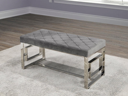 Chic Chrome Bench - IF-6610-6611 - Royal Living Furniture