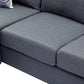 Sectional W/Reversible Chaise Grey Fabric - IF 9325 - Royal Living Furniture