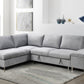 LHF Sofabed Sectional Grey Fabric - IF 9022 - Royal Living Furniture