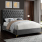 Bed Grey-IF 5640 Chrome or Gold Legs - Royal Living Furniture