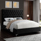 Bed Black-IF-5643 Chrome or Gold Legs - Royal Living Furniture