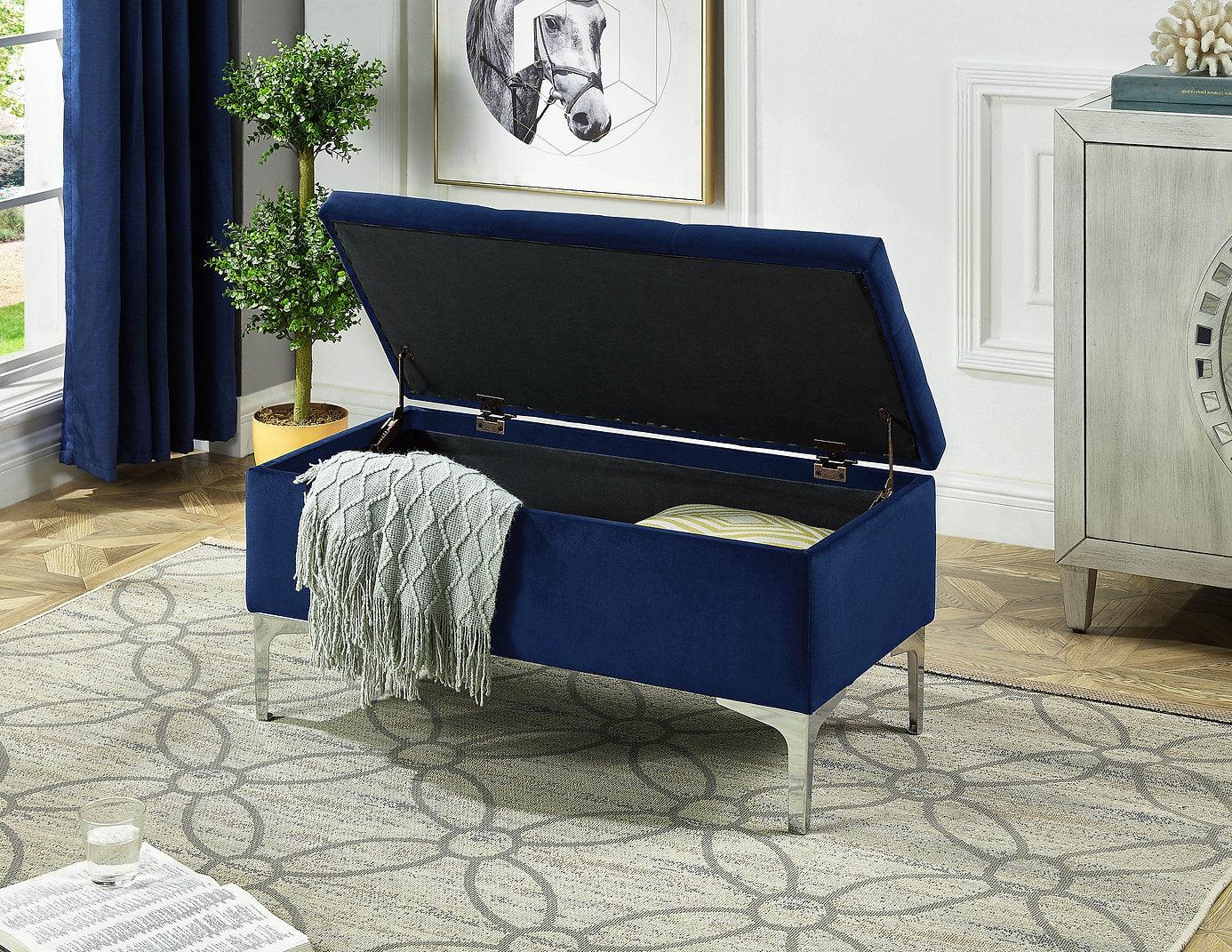 Stylish Velvet Storage Bench - IF-6255-6256-6257 - Royal Living Furniture