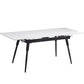 Extension Table - White Sintered Stone Marble T 1818 - Royal Living Furniture