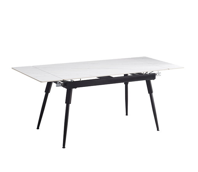 Extension Table - White Sintered Stone Marble T 1818 - Royal Living Furniture