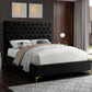 Bed Black-IF-5643 Chrome or Gold Legs - Royal Living Furniture