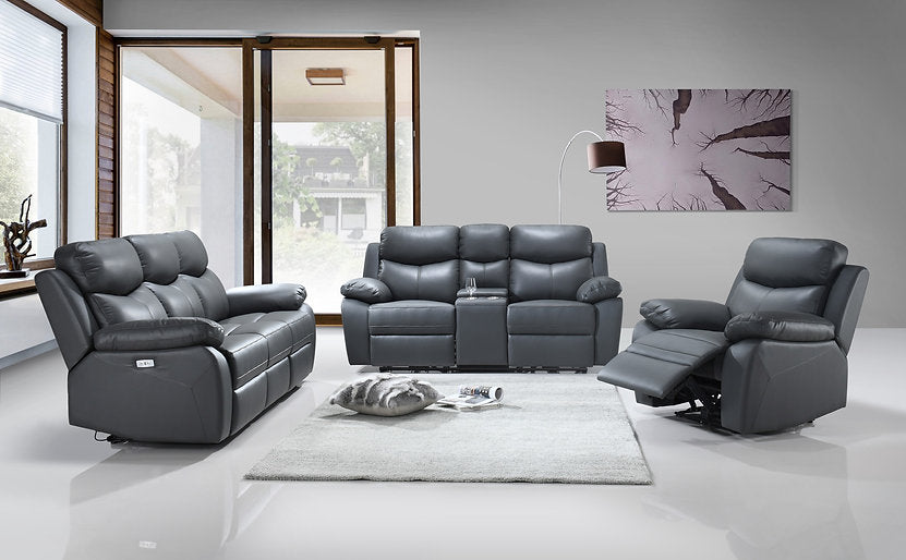 Sofa Set Recliner Grey Leather Match- IF 8121 - Royal Living Furniture