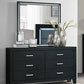 Reid-Black Dresser & Mirror - Royal Living Furniture