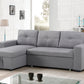 Sofabed Sectional W/Reversible Chaise Grey Fabric - IF 9031 - Royal Living Furniture