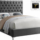 Bed Grey-IF 5640 Chrome or Gold Legs - Royal Living Furniture