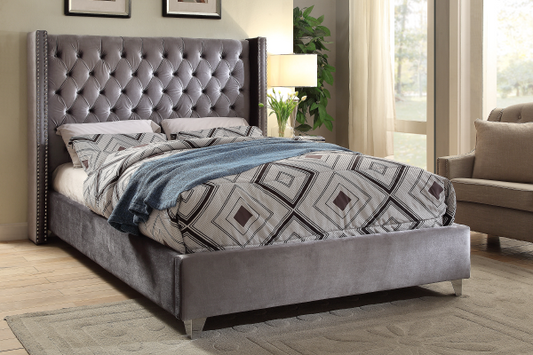 Bed Grey-IF 5890 - Royal Living Furniture